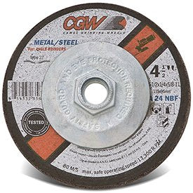 CGW 35622, Grinding Wheel 4-1/2" x 1/4" x 7/8" Type 27, Pack of (25)