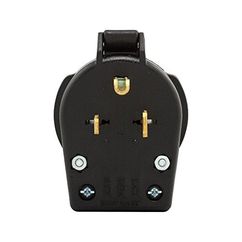 Eaton S42-SP Arrow Hart heavy-duty universal NEMA power plug, Black