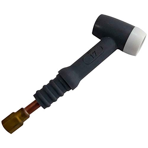 Weldtec WT-17 Torch Body showcasing its 70-degree head, an efficient air cooled welding torch in the Tig Torch series, rated at 150A.