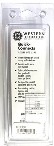 Western Enterprises QDB34, Quick Connect for Inert gas, Machine to Hose, 1 Set