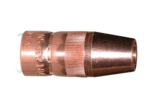 Bernard NS-1218C Centerfire Nozzle, 1/8 inch Recess, 1/2 inch, pack of 1 - a high-quality centerfire welding nozzle with built-in spatter shield for efficient gas flow.