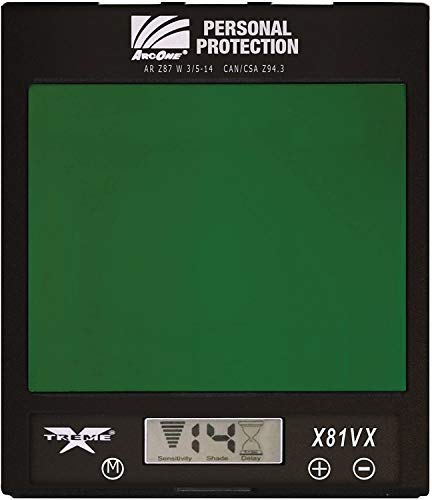 ArcOne Vision X81VX Black XTREME Auto Darkening Welding Helmet X81VX-1500 in action, demonstrating its superior protection and functionality during welding activities.