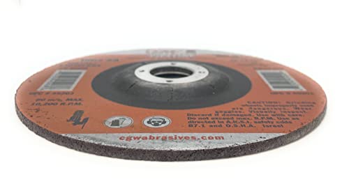 CGW 45203, 6" Grinding Wheel, 1/8 " X 7/8" Arbor, 24 Grit, Zirconia, Pack of (25)