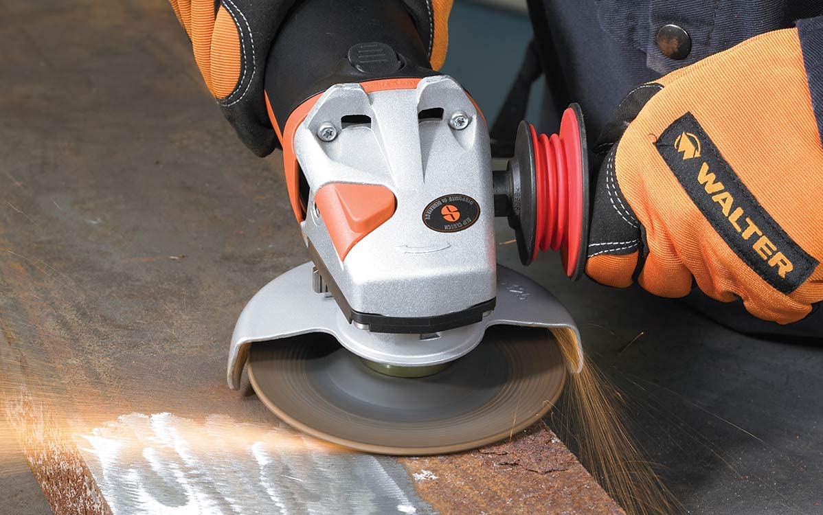 Close-up of Walter Surface Technologies FLEXCUT Mill Scale Grinding Wheel highlighting its rust and scale removal capability.