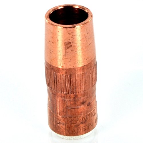 Bernard NS-5818C Copper Nozzle 1/8" Recess, Pack of 10 - Centerfire welding nozzle designed for heavy-duty and light commercial MIG welding applications.