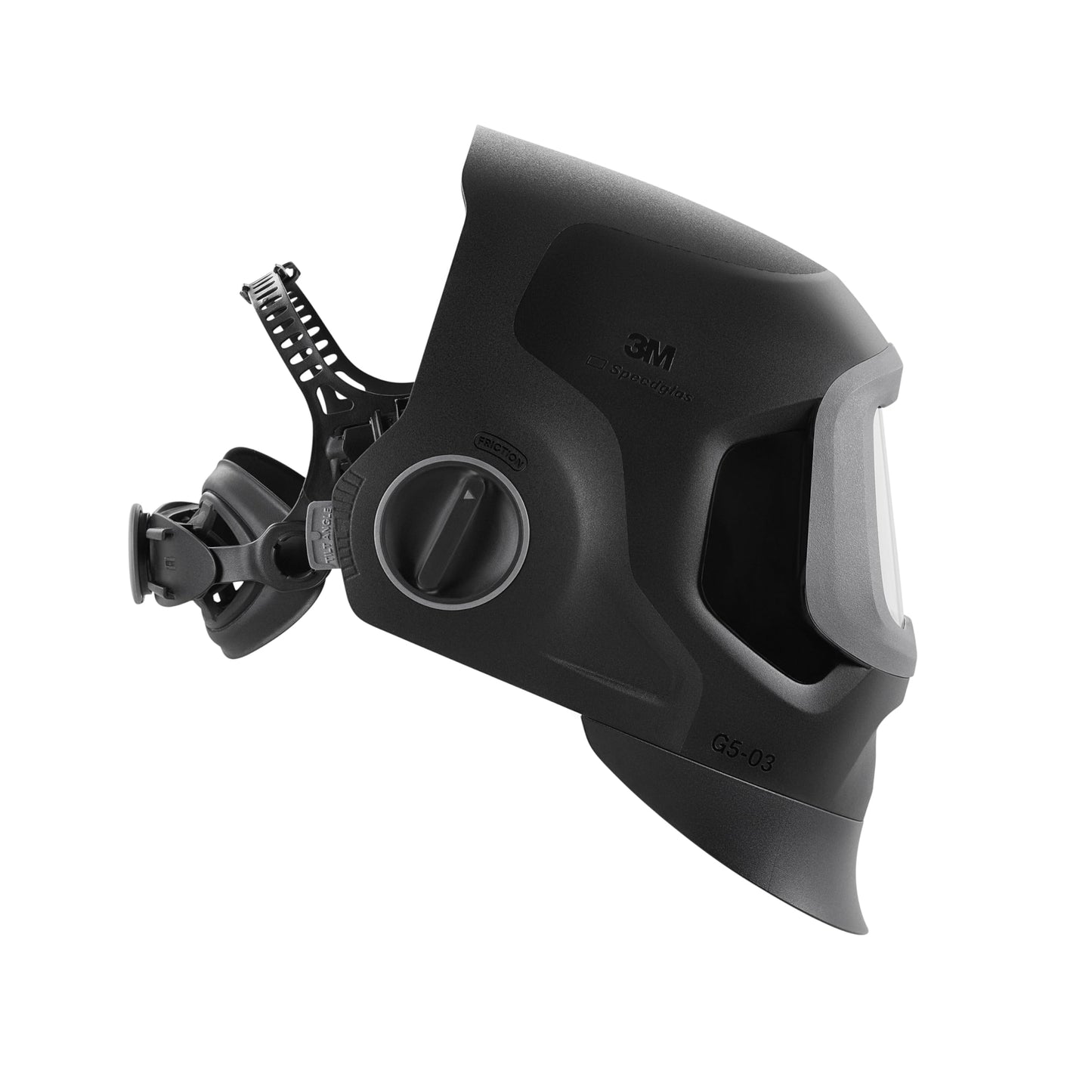 Detailed view of the 3M Speedglas G5-03 Pro Welding Helmet 10-0100-30TW illustrating the Natural Color Technology for enhanced visibility of the weld pool.