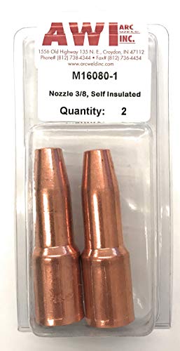 M16080-1 Lincoln Style Fixed Nozzle - 3/8" Bore - Pack of 2 - Arc Weld by Masterweld