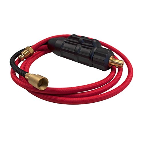 CK Worldwide CK SLWHAT-35M SafeLoc Male Dinse 35M (1/2") Water-Cooled Gas-Thru featuring a durable dinse style cable connector for safe TIG power cable connections.