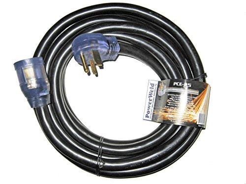 PowerWeld PCE-25, 25' 8/3 Type STW 250 V Welder Power Extension Cable
