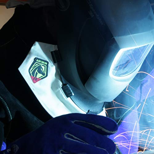 Black Stallion AH2140-NS FR Wraparound Helmet Bib showcasing the wrap-around design for enhanced protection against sparks and UV rays.