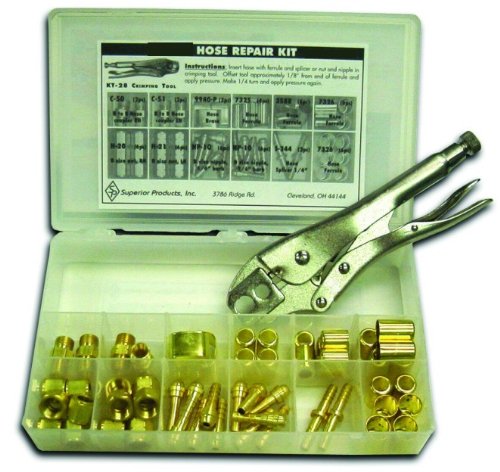 Weldmark WM24, Hose Repair Kit, B Size, 3/16 in & 1/4 in ID, KT28 Tool (Western CK24)