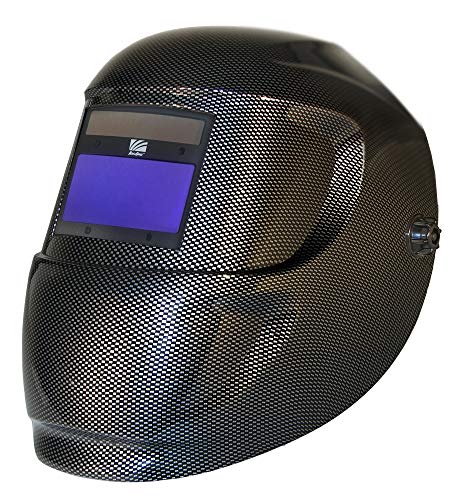 Arc One 4500V-0110 Carrara Welding Helmet with Auto-Darkening Lens and Carbon Fiber Design by ARCONE, showcasing its lightweight construction and modern features for professional welders.