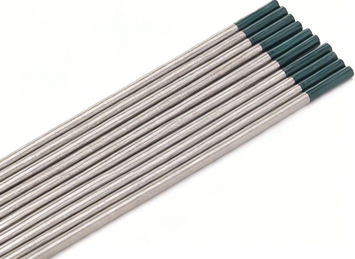CK Worldwide T3327G Pure Tungsten Electrode, Green, 3/32 in, 10-Pack