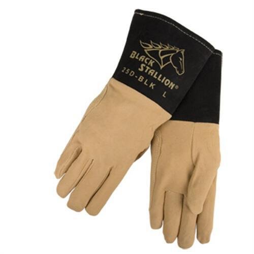 Black Stallion 25DL Large Deerskin TIG Welding Glove - Premium quality tig welding glove large with superior fit and feel, featuring a 4-inch cuff for enhanced protection. Ideal for professional TIG welding applications.