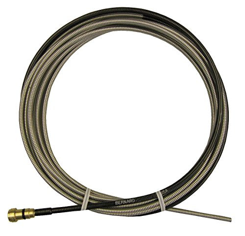 Bernard L4A-15 MIG gun liner for wire sizes 0.035-0.045 inches, designed for Q-Guns(TM) and BTB platform MIG guns, high-quality steel construction.