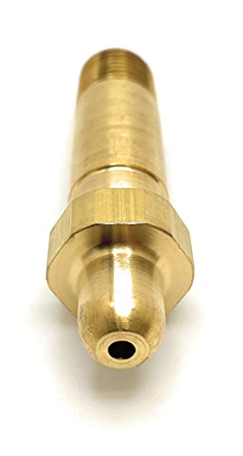 Western CGA-326 Nipple Gas Use Connection Fitting - Close-up view of the solid brass nipple designed for gas connections.