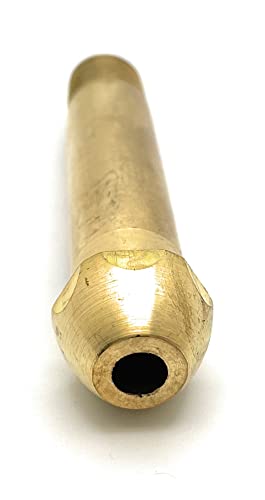 Close-up view of a brass regulator inlet nipple from Western Enterprises, part of the Western 15-3 Regulator Inlet Nipples set, designed for safe gas connections.