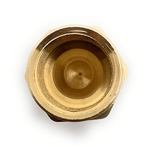 Interior view of the Miller 14990 1/4" Male NPT x 5/8-18 Female Outlet Bushing by Smith Equipment, highlighting the precise threading for optimal fit and leak-proof performance.