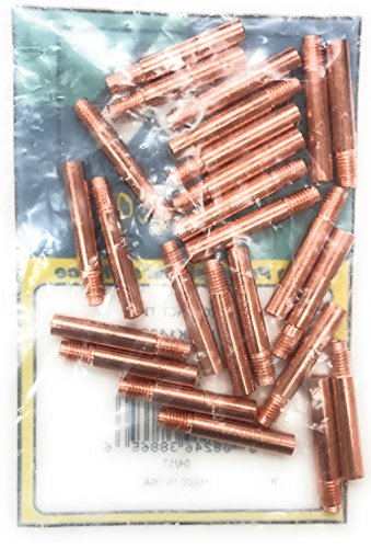 Weldmark By Tweco 14 Series Contact Tips packaged in a plastic sleeve, containing multiple copper tips, suitable for welding, part number 14-35 - .035".