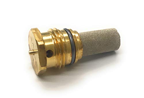 Side view of Smith Equipment 16070-1 High-Performance Filter Assembly with a golden connector and filtration media for enhanced air purification.