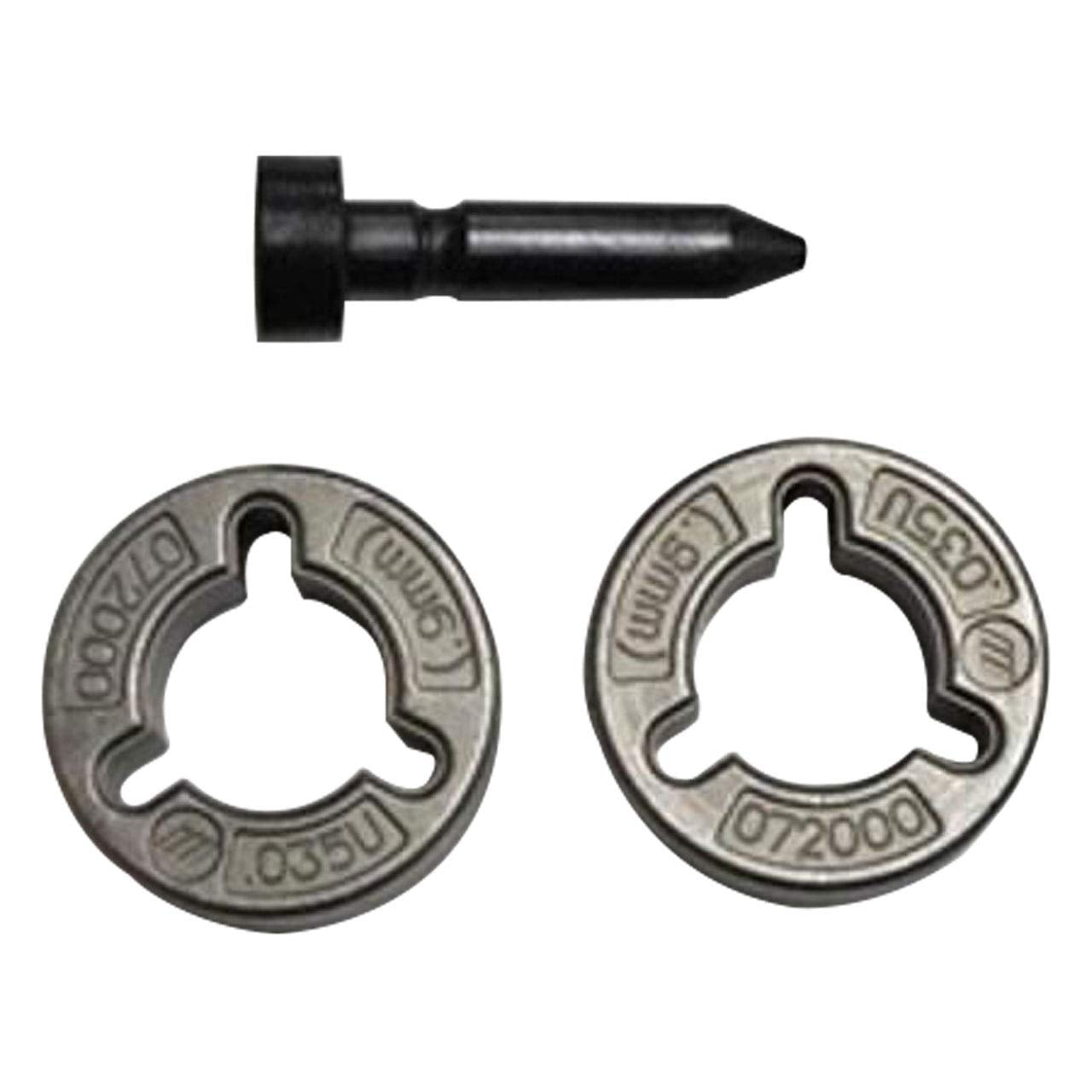 Miller 044749 .035 U-Groove Drive Roll Set designed for aluminum wire drive roll applications in Millermatic welders.