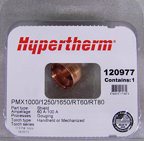 Hypertherm 120977 Gouging Shield showcasing high-performance design, ideal for use with Hypertherm plasma systems, ensuring optimal gouging results.