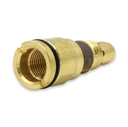 Detailed view of the brass diffuser from the Miller 1070116 M-25 MIG Gun Conversion Kit to MDX-250 by Bernard Welding, designed for enhanced performance and easy installation.