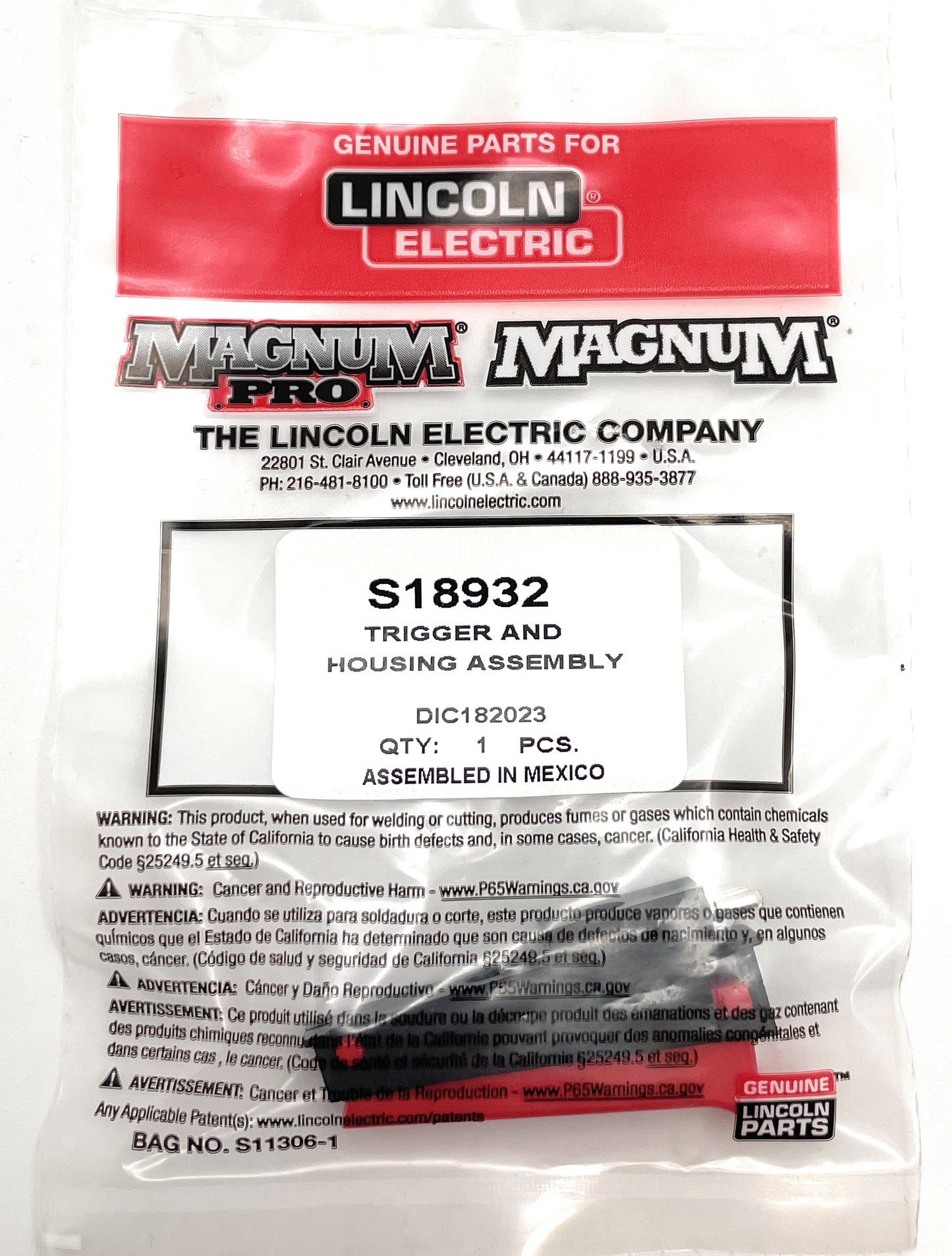 Lincoln Electric S18932, Trigger Assembly