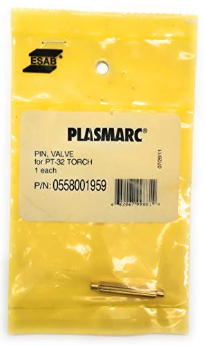 Functional demonstration of ESAB 0558001959 Valve PIN PT-32, emphasizing the PT-32 valve pin's application in plasma cutting.