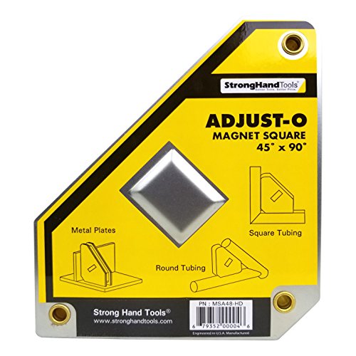 Strong Hand Tools MSA48-HD Heavy Duty Adjust-O Magnet Square, showcasing 45° and 90° angle references for precise metalworking.