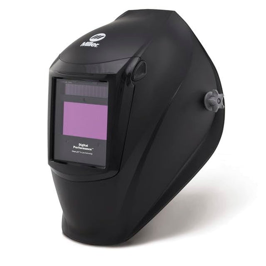 Miller 296757 Digital Performance Black ClearLight 4x welding helmet, an example discussed in the helmet selection guide.