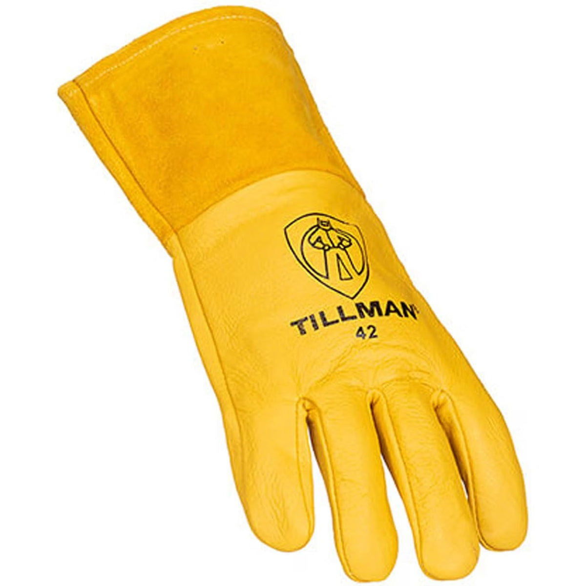 Tillman 42M Medium Brown Top Grain Pigskin MIG Welding Gloves Kevlar Stitch