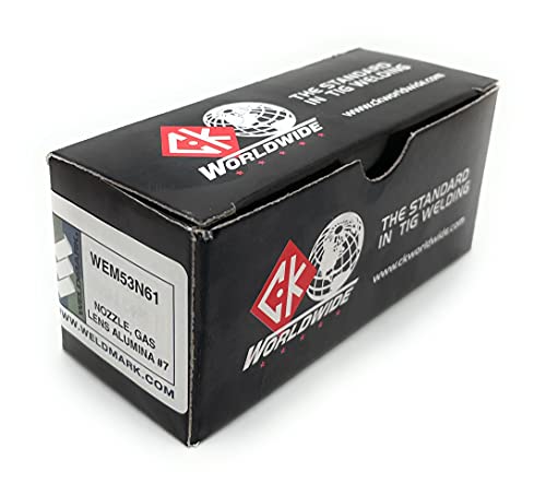 Weldmark By CK Alumina Nozzle For Small Gas Lens Torch # 9, 20, 25 PK = 10 (53N61-7/16")