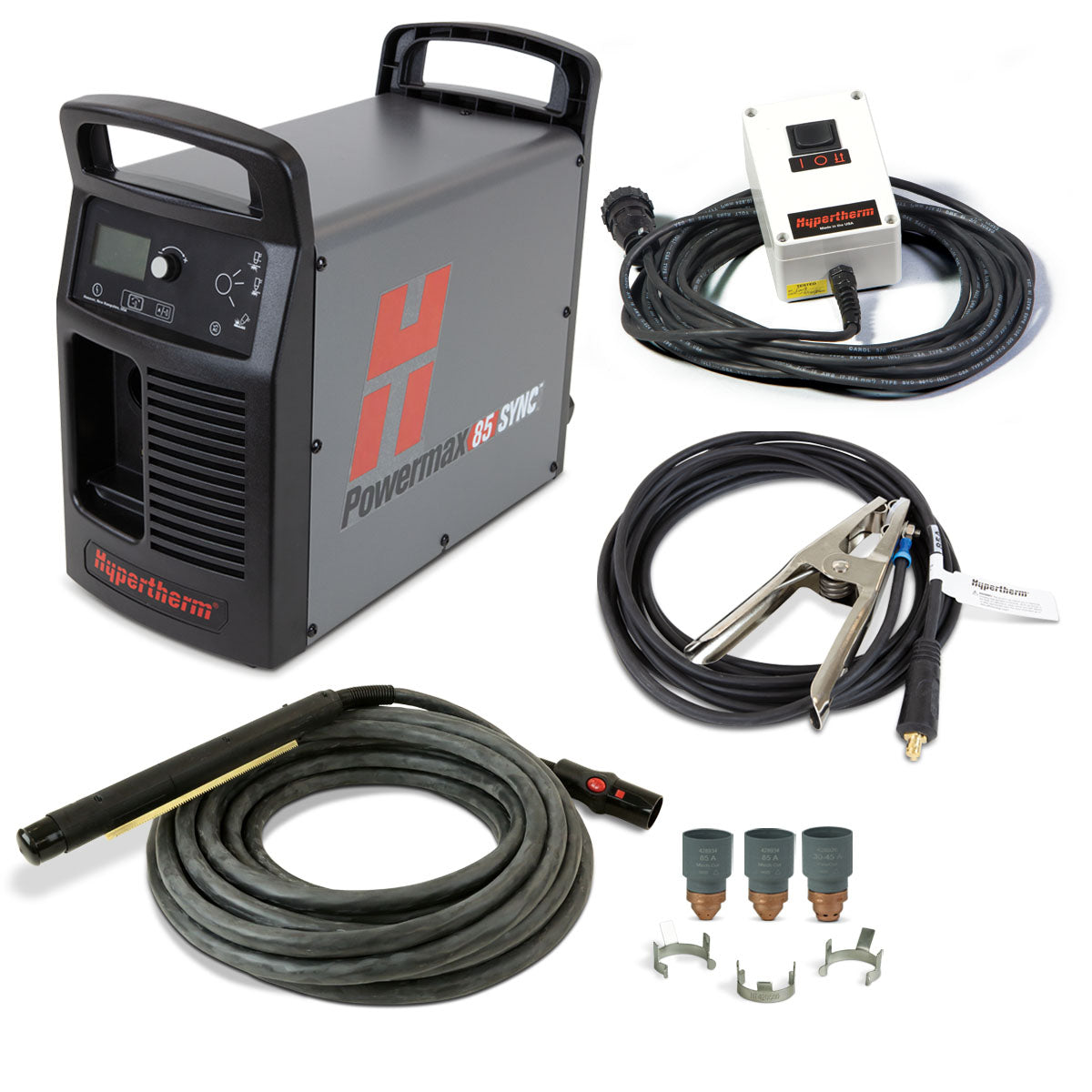 Hypertherm 087207, Powermax85 SYNC, 1/3-PH, CSA, CPC port, 180 degree machine torch, 25' lead, remote