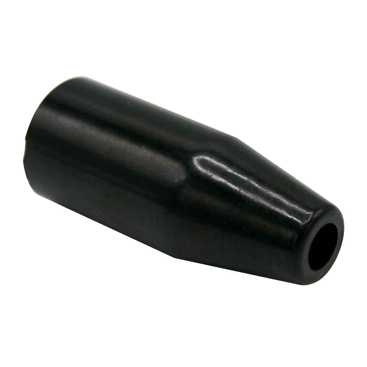 Miller Electric NS-MFLX gasless welding nozzle displayed on a welding gun, compatible with Miller MDX series.