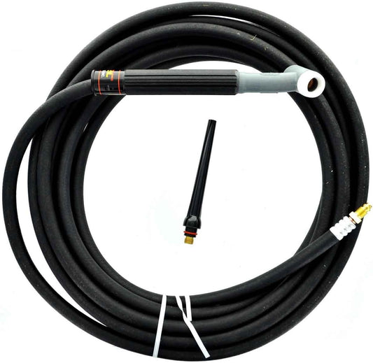 Weldtec WT-17-12R 12.5' TIG Torch Kit Rigid Head, Rubber Twister Cable, 150 Amp