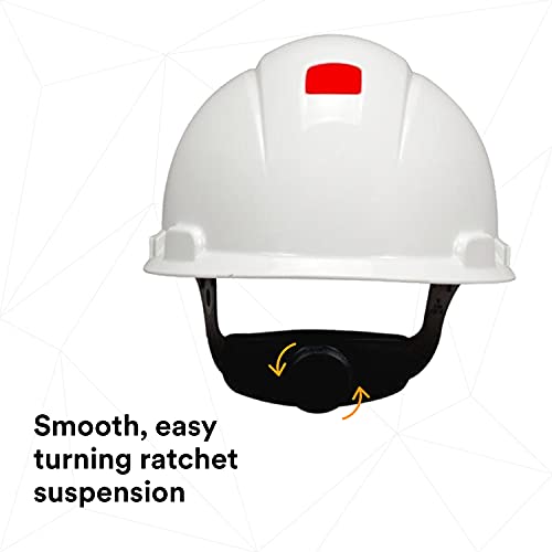 3M Hard Hat H-701R-UV with accessory slots, compatible with various attachments for enhanced head protection in hazardous work settings.