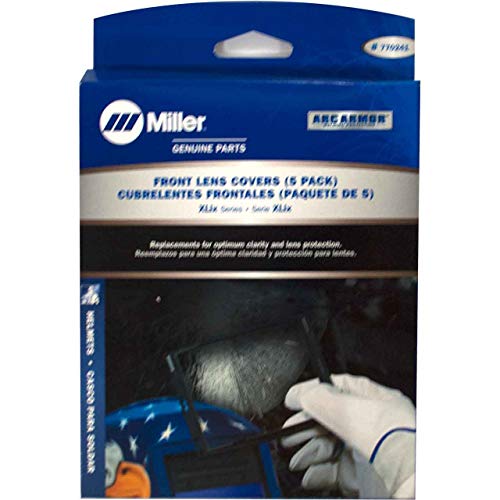 Miller 770241, XLix Welding Helmet Cover Lens, 4-5/8 x 3-3/4 in., 5-Pack