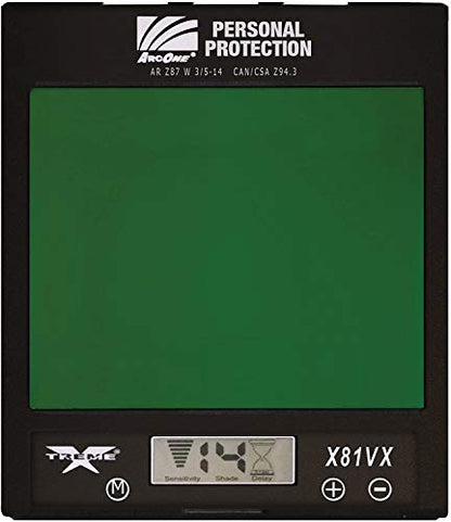 ArcOne Vision X81VX Black XTREME Auto Darkening Welding Helmet X81VX-1500 in action, demonstrating its superior protection and functionality during welding activities.