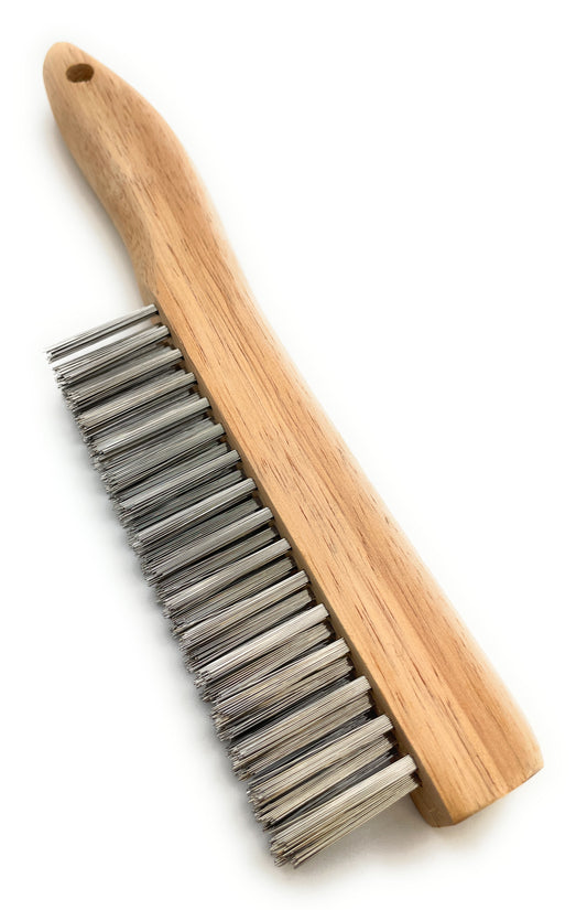 Norton 33949, Carbon Steel Shoe Handle Scratch Brush, Straight Wire, 0.016" (Box of 5)