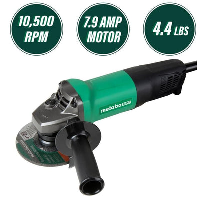 Metabo HPT G12SQ2 4-1/2" Angle Grinder 7.9A 900W Paddle Switch
