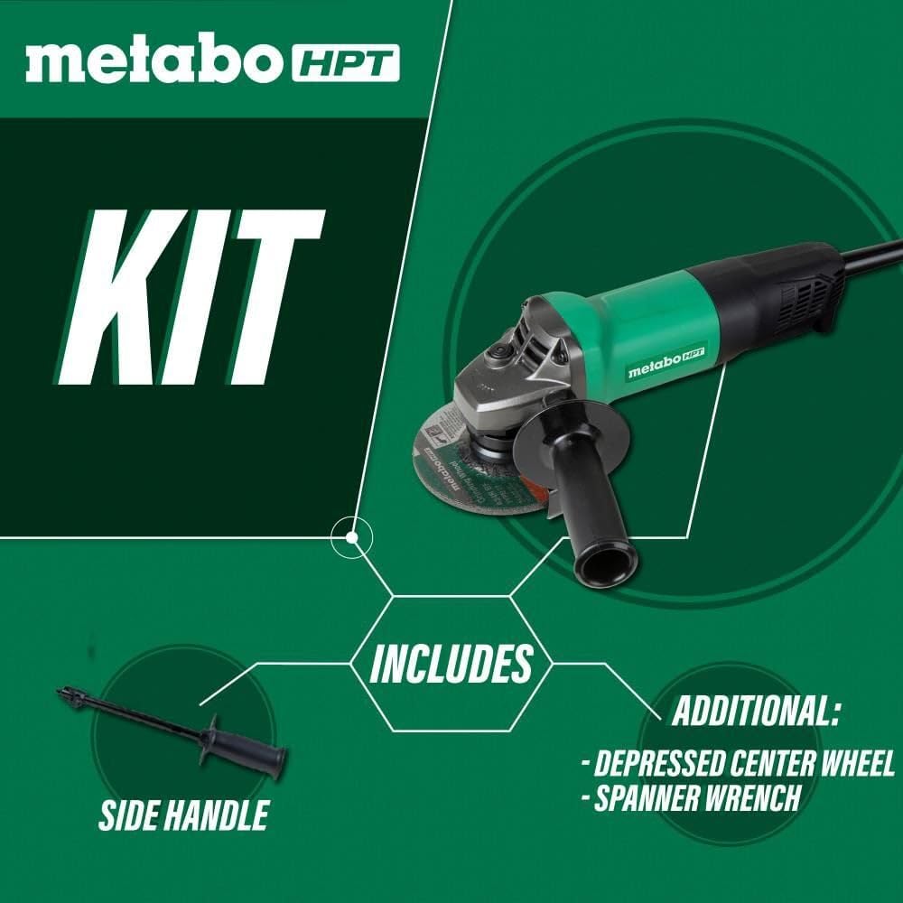 Metabo HPT G12SQ2 4-1/2" Angle Grinder 7.9A 900W Paddle Switch