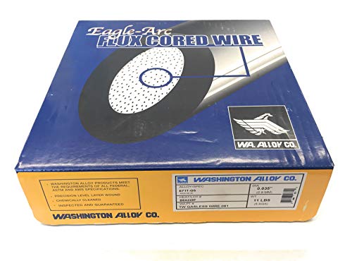Washington Alloy E71T-GS Gasless Mig Welding Wire 11 LB. Spool, .035 X 11 Lb. - High-quality gasless mig welding wire ideal for smooth arc action and minimal spatter, perfect for home workshops and automotive repairs.
