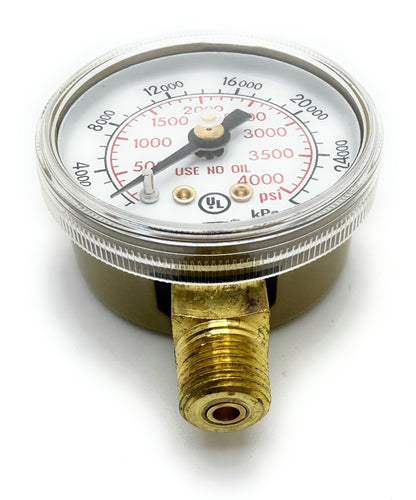 9006025 Harris 1.5" x 0-4000 PSI Gauge, 1/8" NPT Bottom Mount