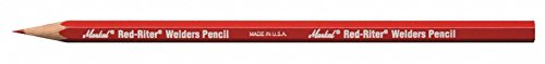 Markal 96100 Red-Riter Welders Pencil for Torch-Resistant Marks During Metal Layout and Fabrication, Red (Pack of 12) Made in USA