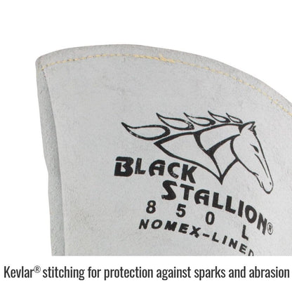 Black Stallion 750 Premium Grain Elkskin Stick Welding Gloves, Large