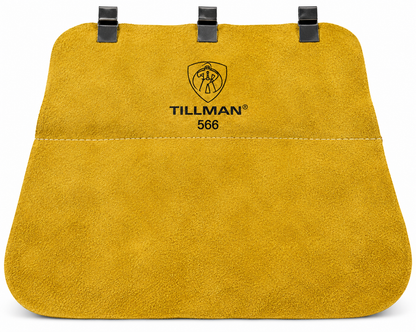 Tillman 566 Cowhide Split Leather Helmet Bib 8" x 8" Metal Clips