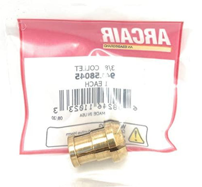 Close-up view of Arcair 9415-8045, 3/8" Slice Torch Collet from ESAB showcasing its design and robust construction.