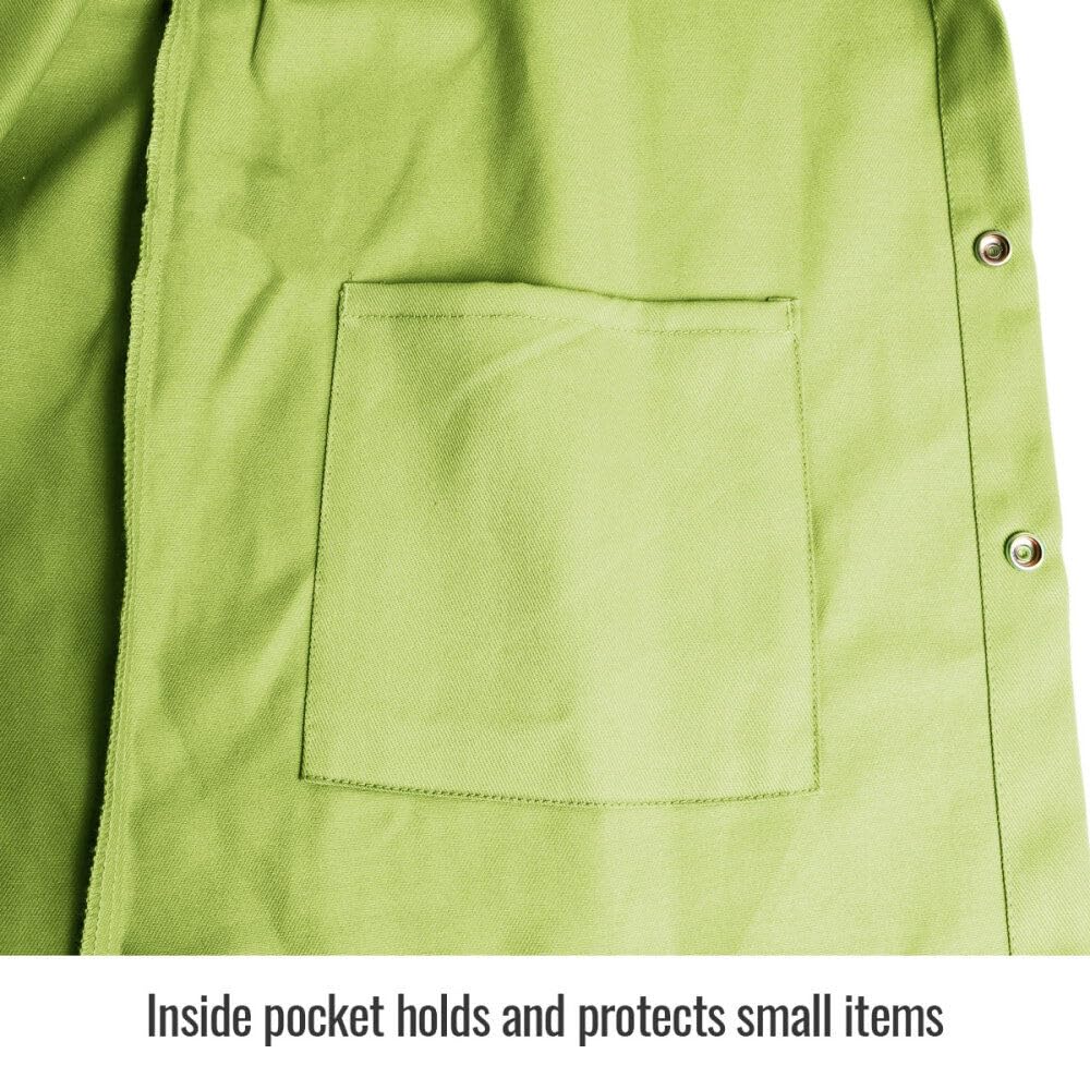 Black Stallion JF1012-LM Hi-Vis Safety FR Cotton Welding Jacket with FR Reflective Tape, Lime, 2X-Large