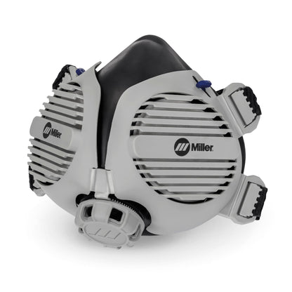 Miller 295274 LPR-100 Gen. II Half Mask Respirator designed for p-100 nuisance organic vapor relief, featuring low-profile ergonomic design and advanced filter technology.